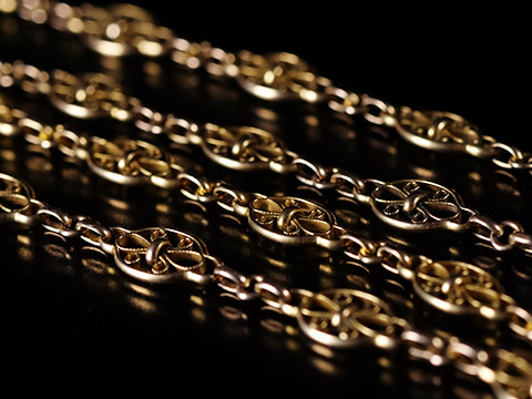 アンティーク フィリグリー金細工ゴールドチェーン