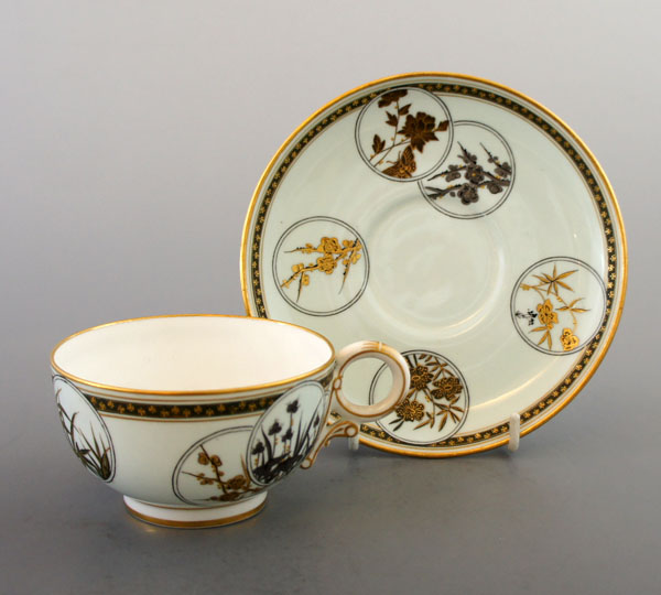 ロイヤルウースター／ティファニー「ジャポニズム文様カップ＆ソーサー