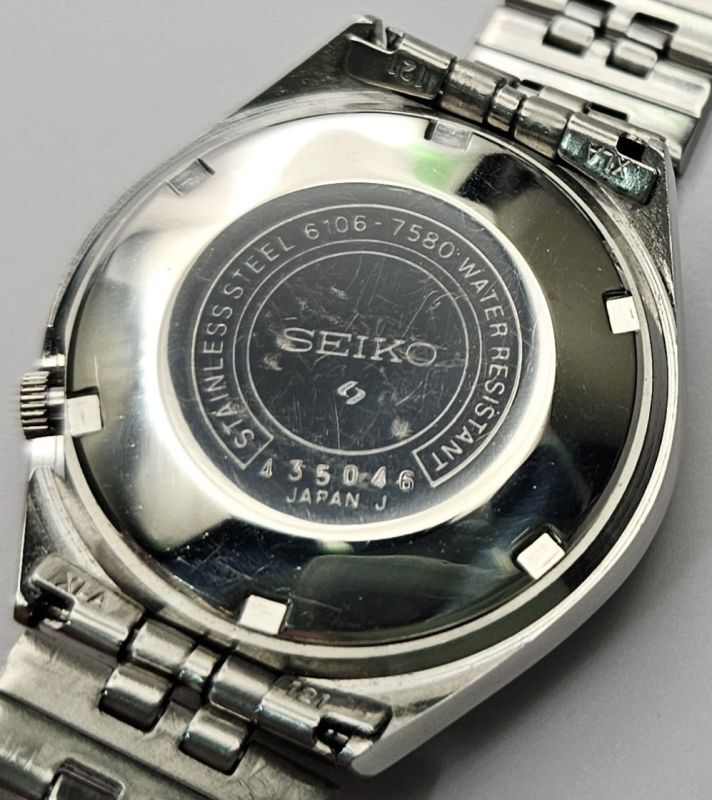セイコー・ファイブアクタス・紳士自動巻き・綺麗なブルー文字板