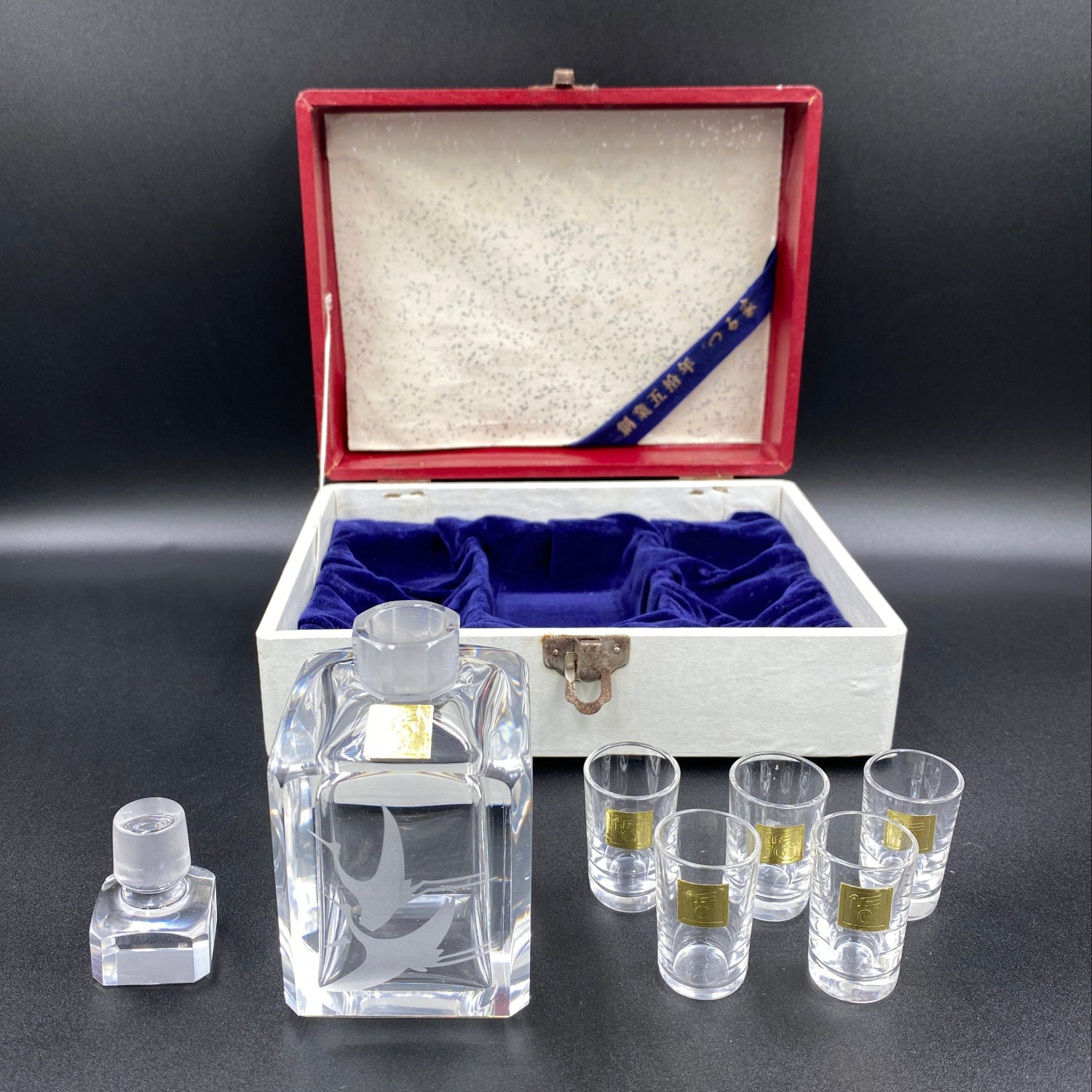 カガミクリスタル 創業50周年記念デキャンタ1点＆ショットグラス5点