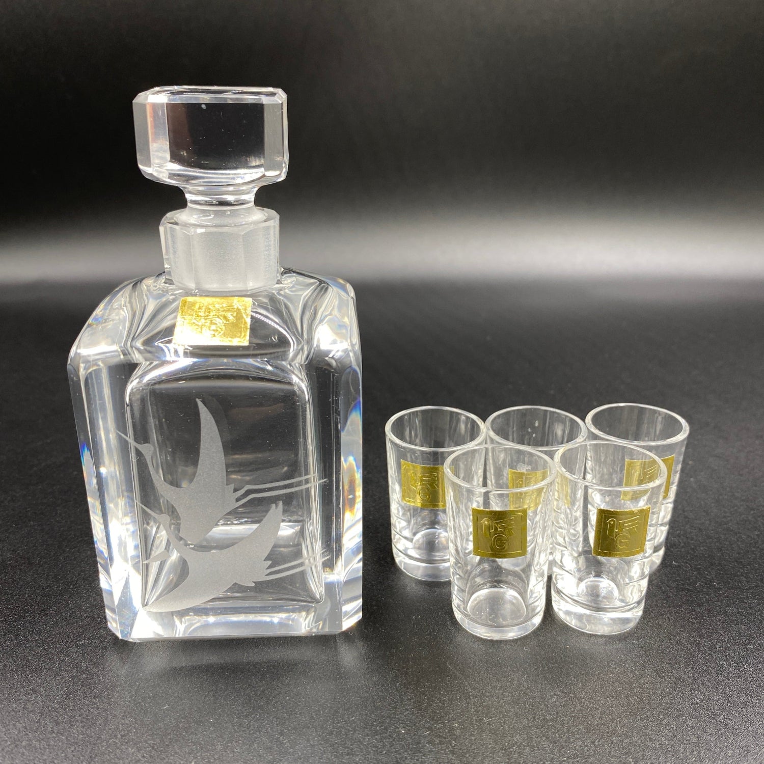 カガミクリスタル 創業50周年記念デキャンタ1点＆ショットグラス5点