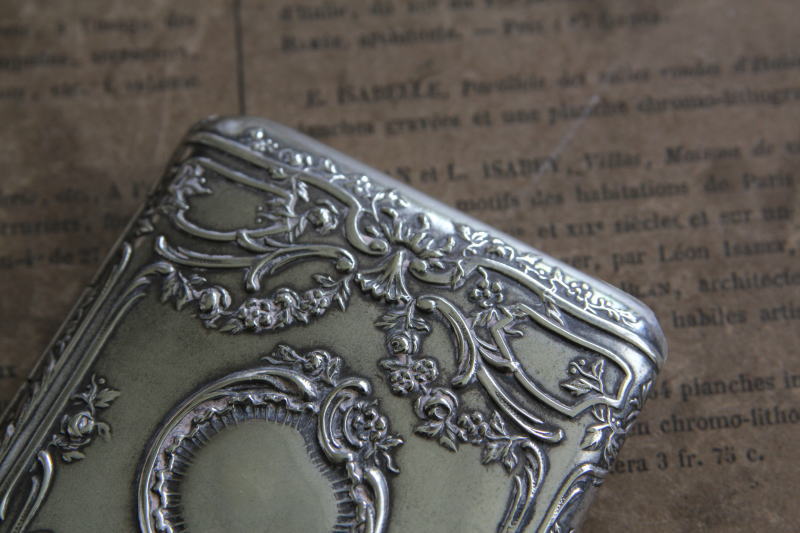 アンティークシルバータバコケース シガレットケース ルイ16世