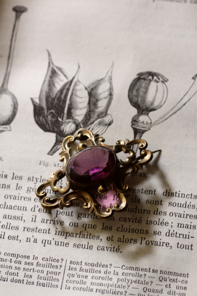 アンティークブローチ イギリス ヴィクトリアン ペースト 【Antiques