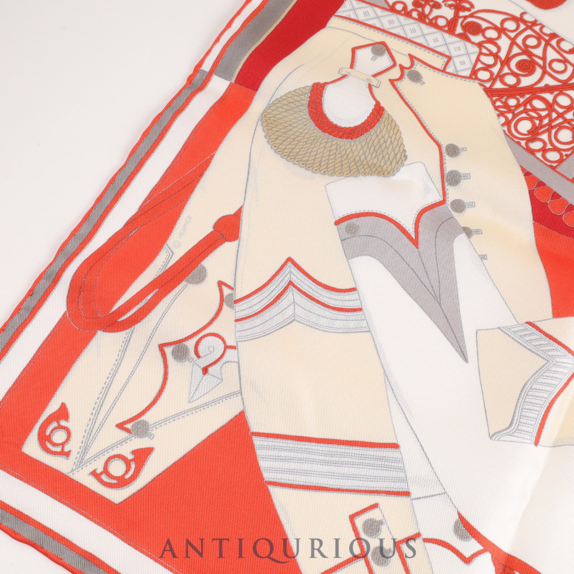 エルメス スカーフ カレ45 Zouaves et Dragons ズアヴとドラゴン