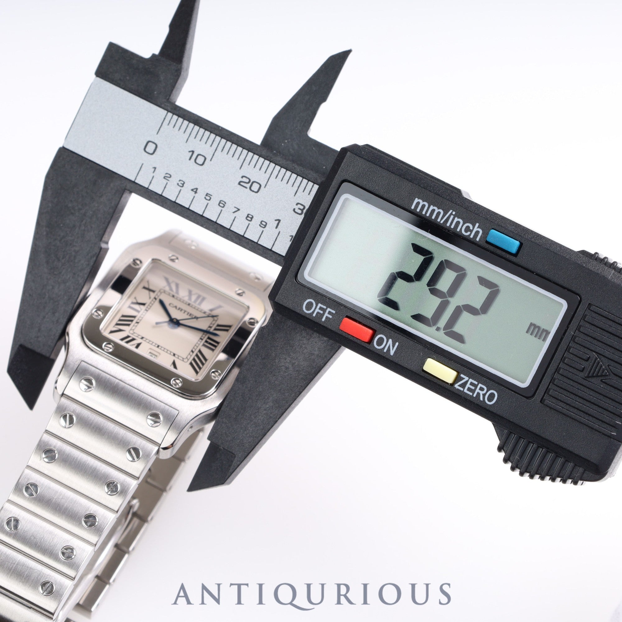 カルティエ サントス ガルベ LM W20060D6 クォーツ SS SS アイボリー