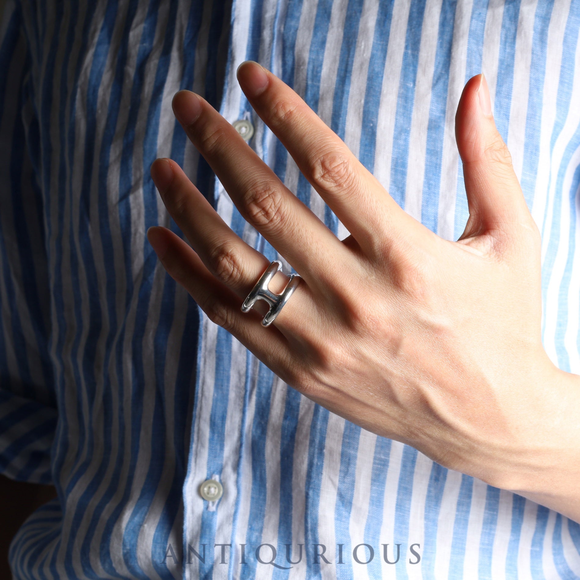 エルメス リング オスモズ PM スターリングシルバー #54 箱 保証書