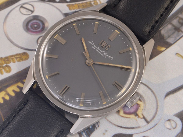 IWC オールドインター 希少グレーダイヤル IWC表記+筆記体ロゴ Cal.89