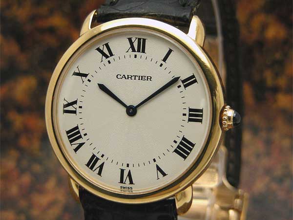 カルティエ Cartier 18K ラウンド 2針 手巻き 保証書付属 | アンティー