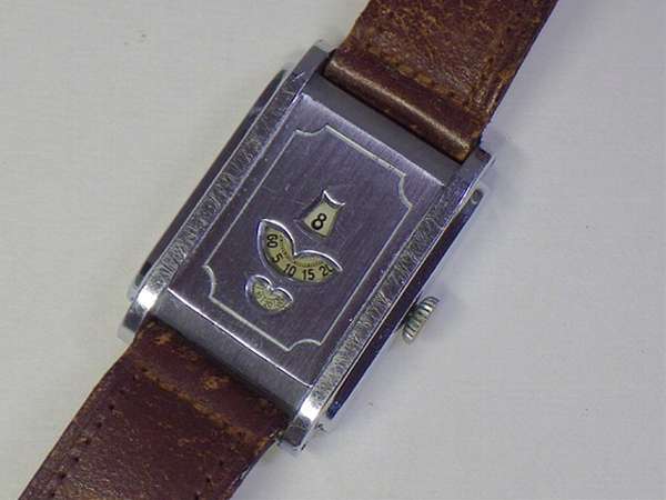 オリンピックウォッチ ジャンピングアワー 1930年代 デジタル時計 機械