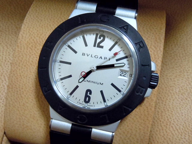 ブルガリ アルミニウム AL38TA 正規コンプリート済 付属完備 15年1月迄