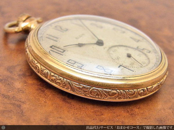 エルジン ELGIN 懐中時計 お洒落なアラビア数字インデックス スモール