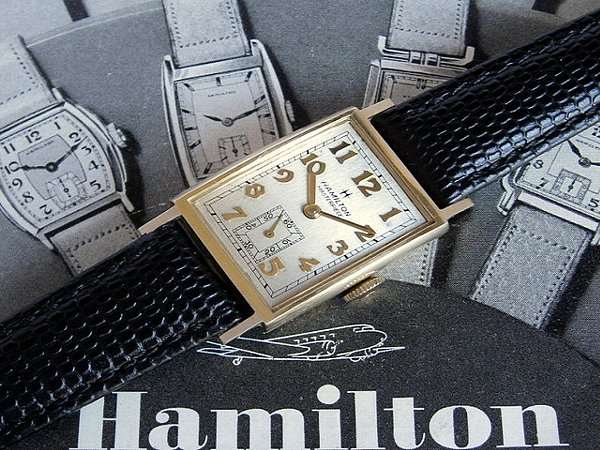 ハミルトン 10金無垢 角金手巻き Cal.770 22石 | アンティー