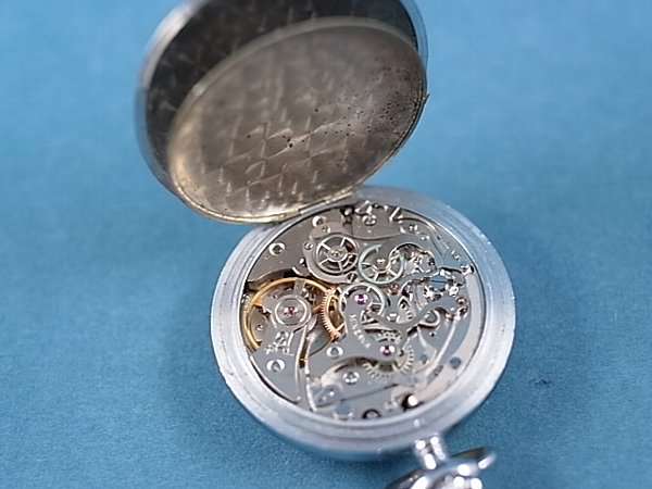 ミネルバ MINERVA 手巻きクロノグラフ 懐中時計 ワンプッシュクロノ