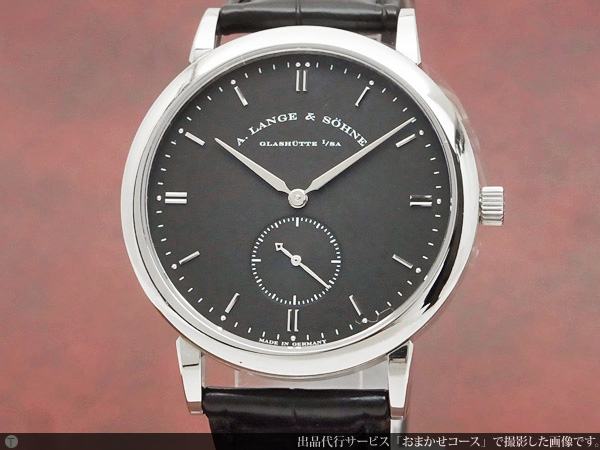 ランゲ&ゾーネ A.LANGE&SOHNE サクソニア 18KWG 金無垢 黒文字盤