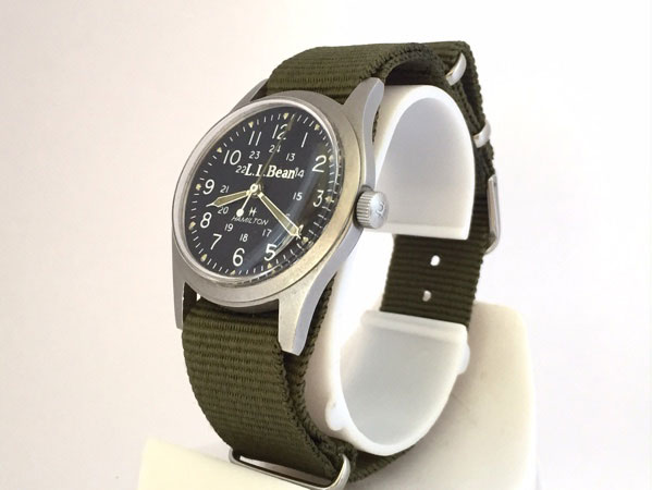 ハミルトン LL Bean ダブルネーム ミリタリーダイヤル 手巻き式
