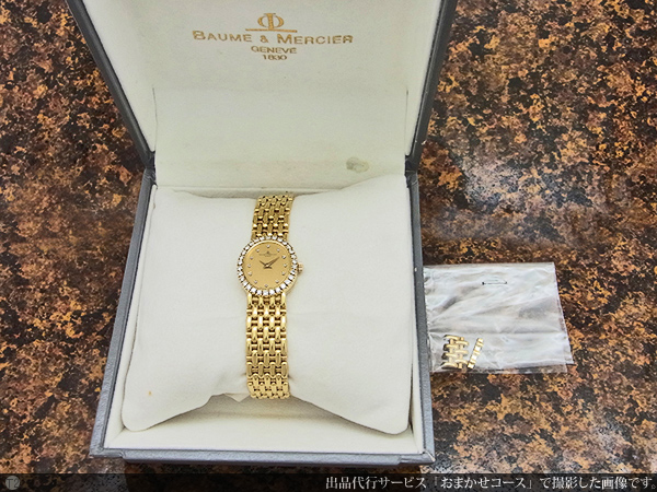 ボーム&メルシェ BAUME&MERCIER レディース 18KYG ベルト一体型で