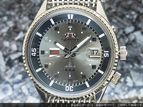 オリエント ORIENT キングマスター ピラミッドベゼル スリースター