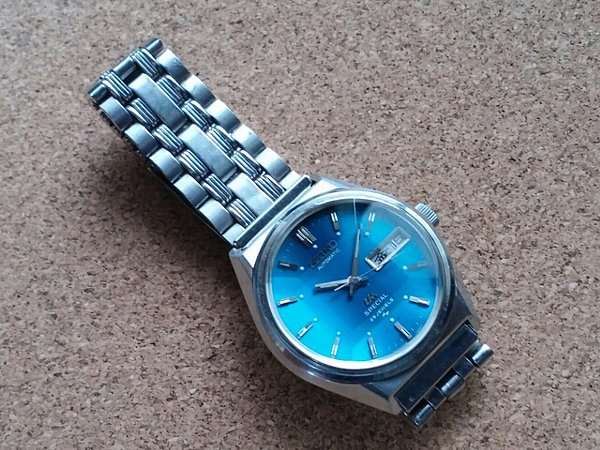 セイコー SEIKO ロードマチックスペシャル 5面カットガラス ブルー文字
