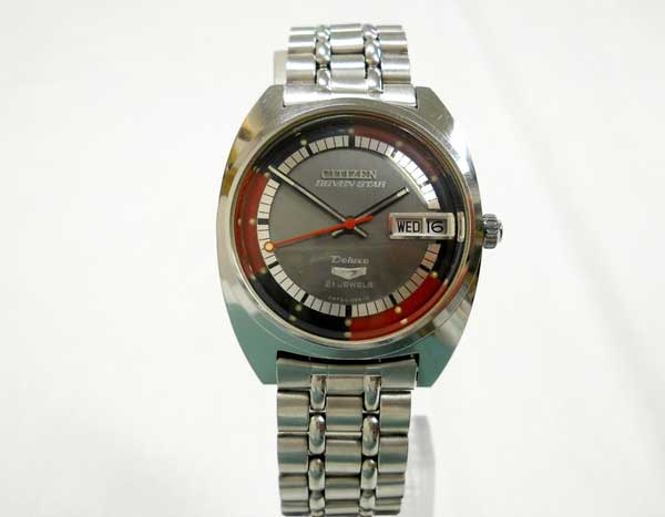 シチズン セブンスター デラックス デイデイト 赤秒針 変わり文字盤