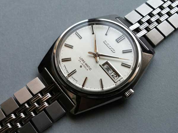 セイコー 初期型 ロードマチック 絹目文字盤 ブレス付属 自動巻き 美品
