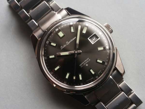 セイコー SEIKO スポーツマン ブラックミラーダイヤル 手巻き 1960s 美