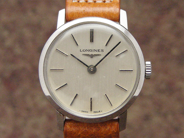 ロンジン 手巻き SS 可愛らしいレディースサイズ シンプルな2針モデル