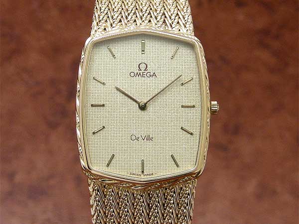 オメガ デ・ビル De Ville 角型 一体型ブレス クオーツ | アンティー