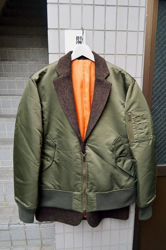 MR.GENTLEMAN ミスタージェントルマン】ドッキングデザインMA-1ジャケット