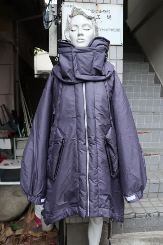 chloma クロマ】シェルターコート ロング BIO NAVY