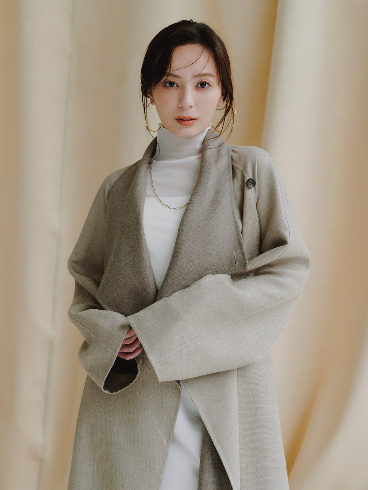 ウールリバーオーバーロングコート