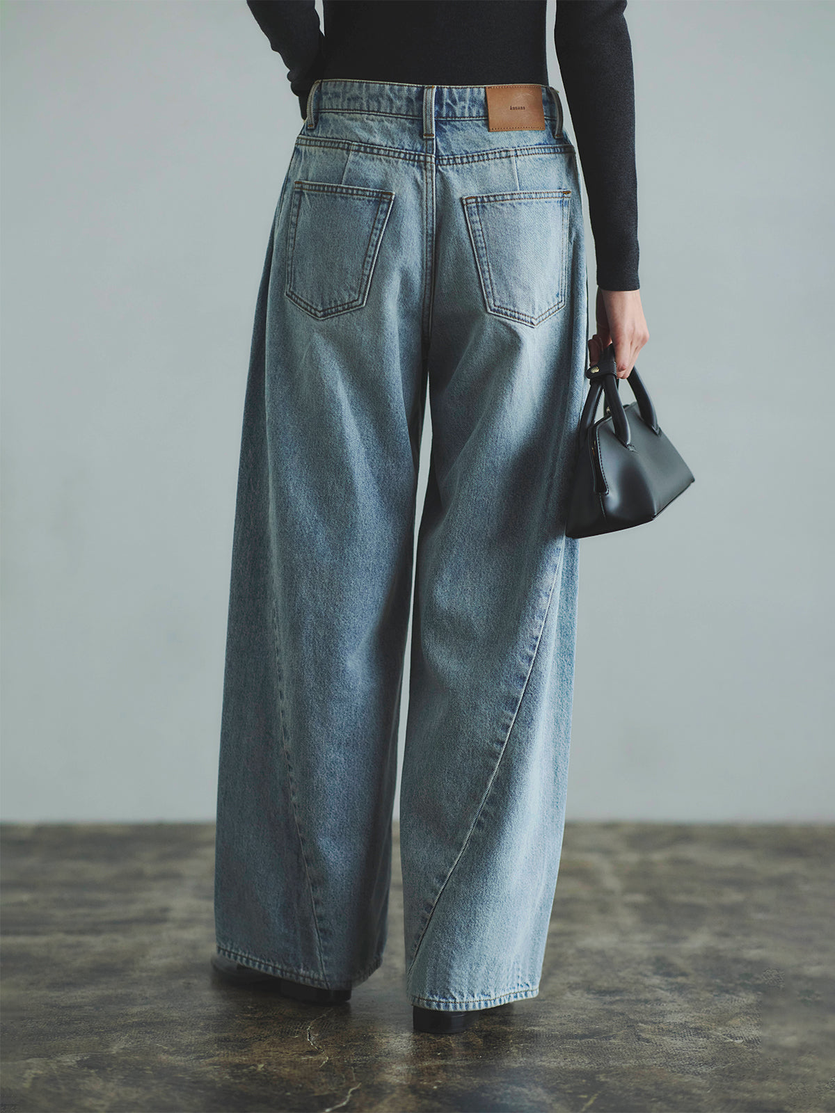 サイドタックカジュアルワイドデニム