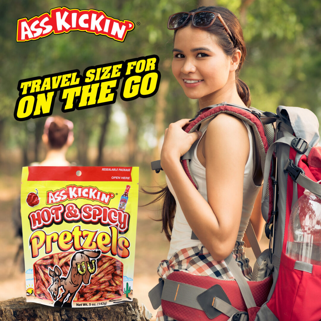 Ass Kickin' Hot and Spicy Pretzels 5oz Bag - Ass Kickin'