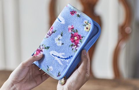 FEILER for ANA第2弾。ドイツ伝統工芸・シュニール織のポーチ/メガネ