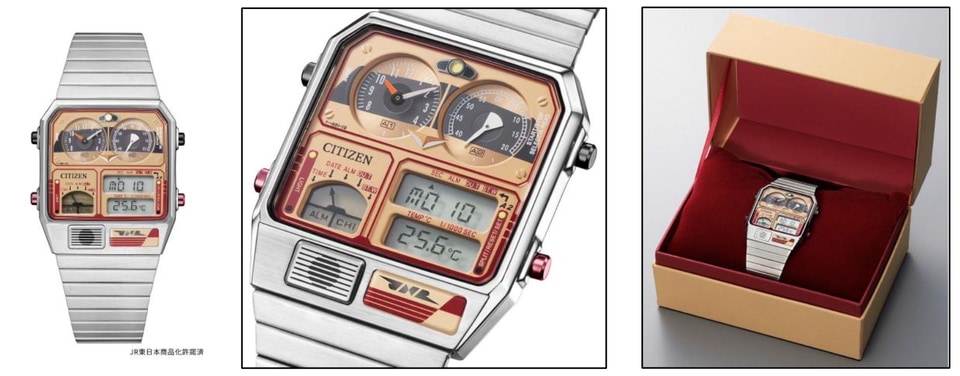 JR上野駅開業140周年記念のシチズン時計「アナデジテンプ」。特急