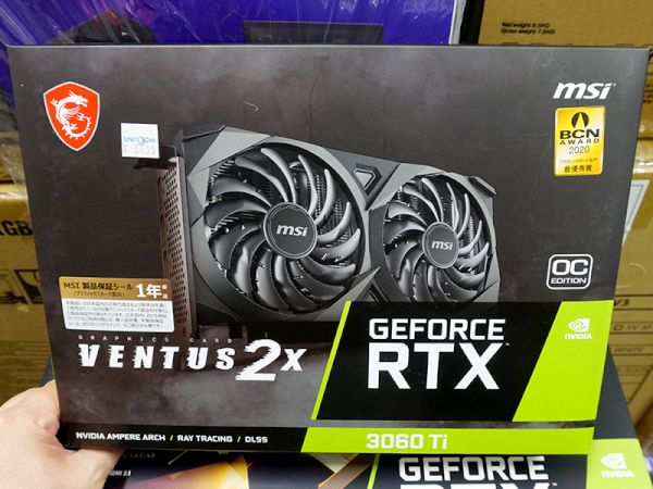 品薄のGeForce RTX 3060 Tiに新モデル、MSIの「VENTUS 2X OCV1」が発売
