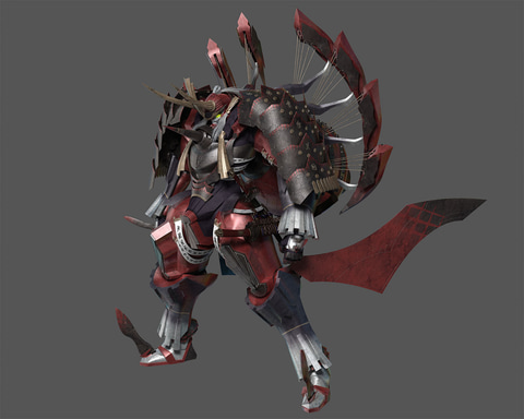 ニトロプラス、「装甲悪鬼村正」の全身図を公開。MODEROIDの製作参考に