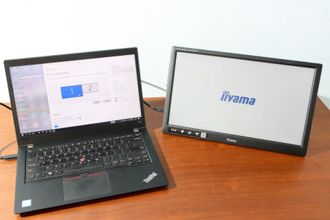 USB Type-Cケーブル1本で繋がるモバイルモニターが便利!! どこでも