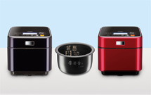 三菱、大きい液晶と音声ナビで操作しやすいIH炊飯器「本炭釜」 - 家電