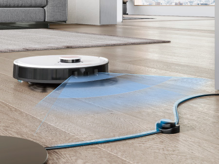 エコバックス、自動ゴミ収集スタンド付きロボット掃除機「DEEBOT OZMO