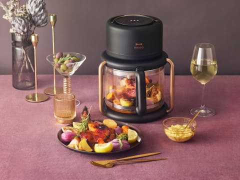 BRUNO、中が見えるガラスエアフライヤーの秋冬カラー - 家電 Watch