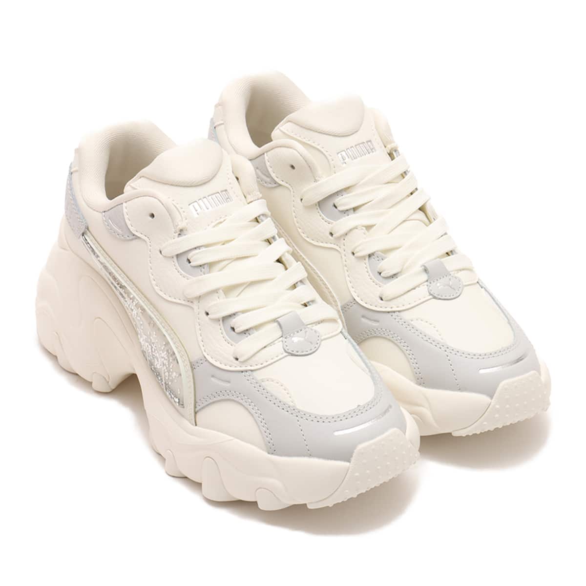 PUMA PULSAR WEDGE WNS SEQUIN WARM WHITE-GLACIAL GRAY-PUMA （プーマ