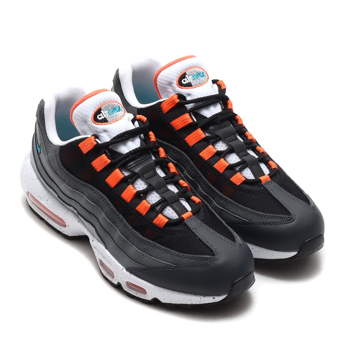 NIKE AIR MAX 95 BLACK/AQUAMARINE-TURF ORANGE-WHITE 21SU-I（ナイキ