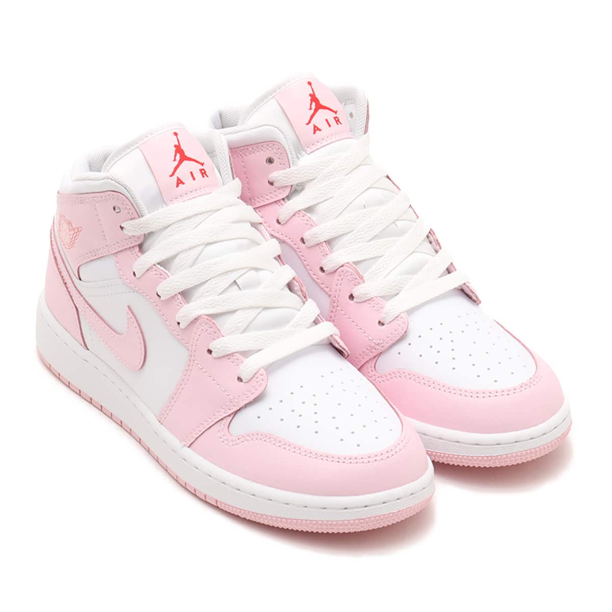 JORDAN BRAND AIR JORDAN 1 MID (GS) PINK FOAM /WHITE-FIRE RED
