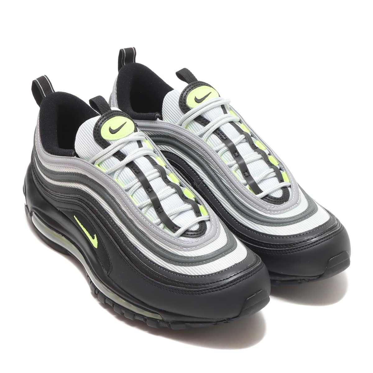 NIKE AIR MAX 97 PURE PLATINUM/VOLT-BLACK-WHITE 23SU-I（ナイキ エア