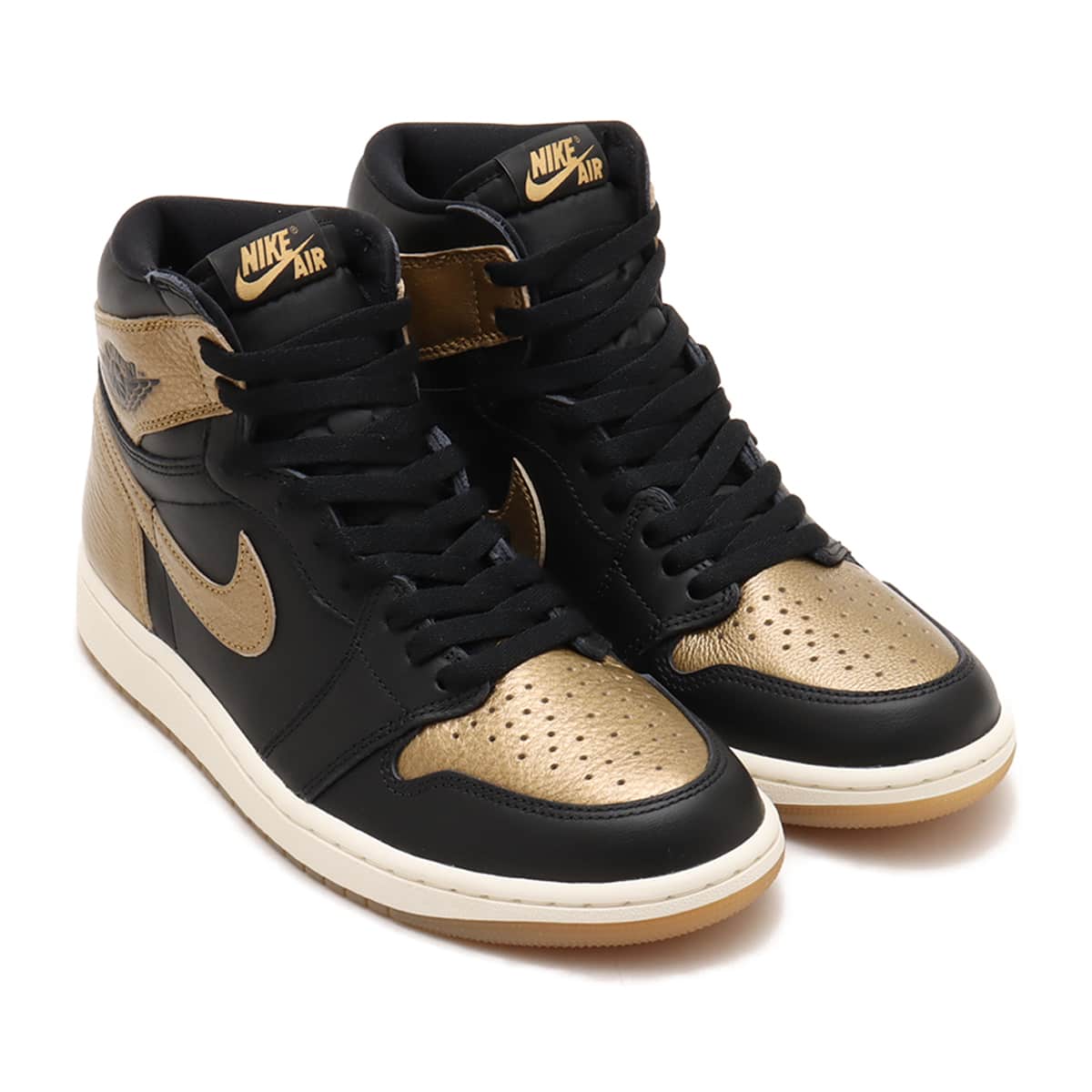 JORDAN BRAND AIR JORDAN 1 RETRO HIGH OG BLACK/METALLIC GOLD-SAIL