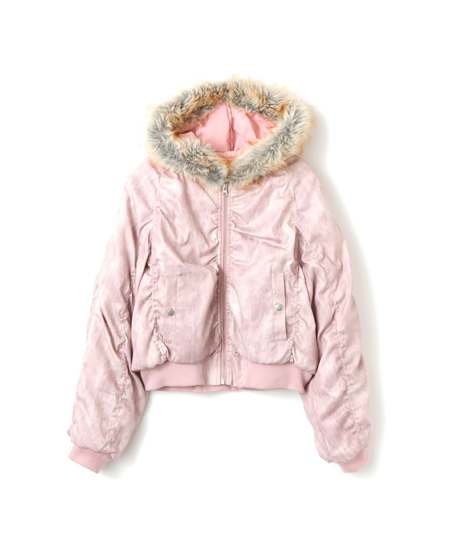 atmos pink Faux Fur Hooded Jacket PINK（アトモス ピンク フォー