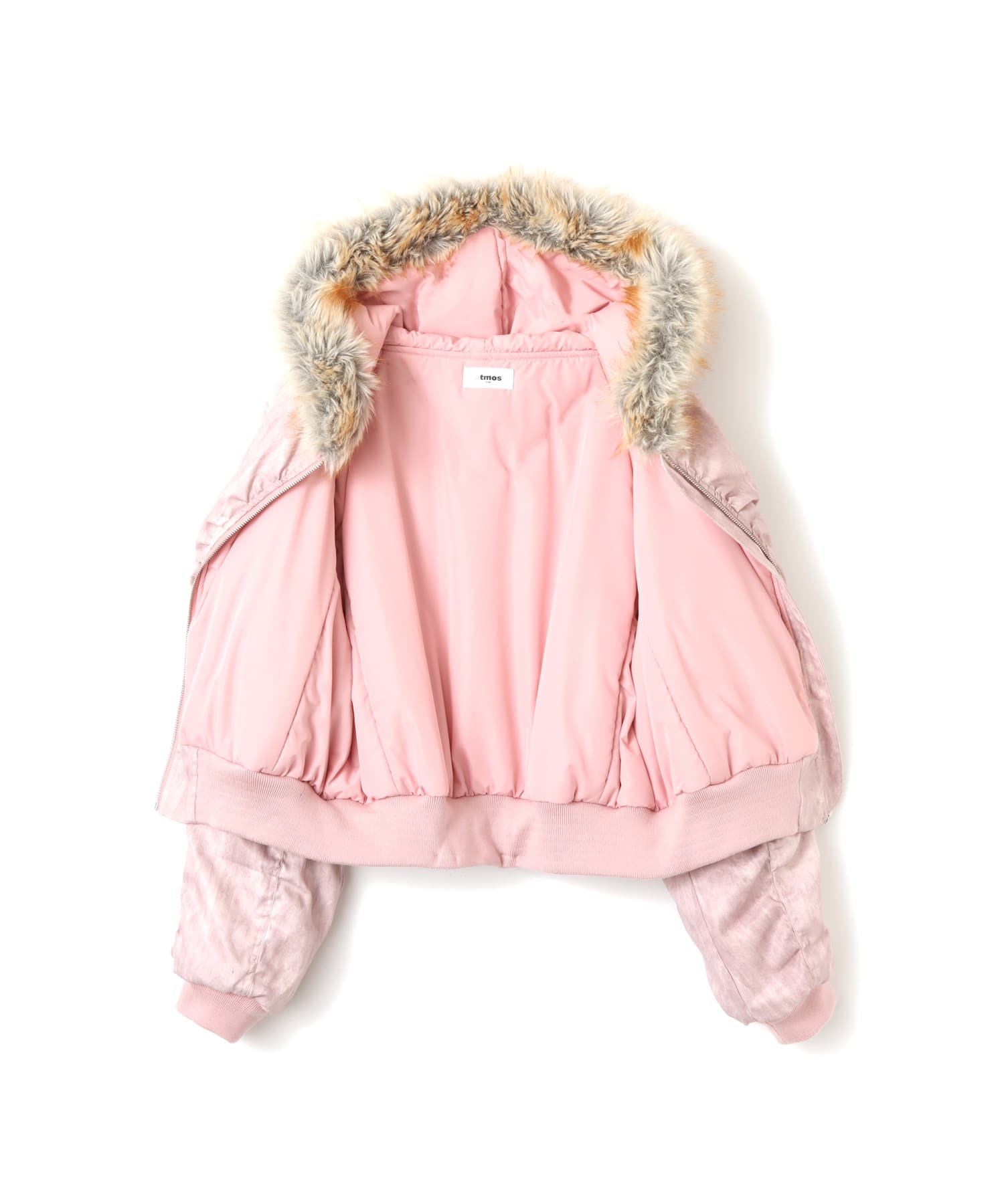 atmos pink Faux Fur Hooded Jacket PINK（アトモス ピンク フォー