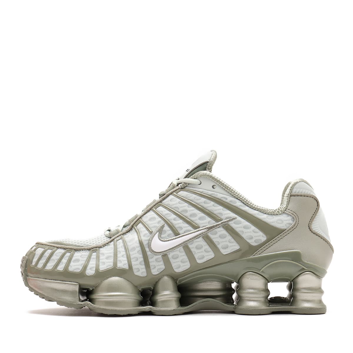 NIKE W SHOX TL LIGHT SILVER/WHITE-LIGHT ARMY（ナイキ ウィメンズ