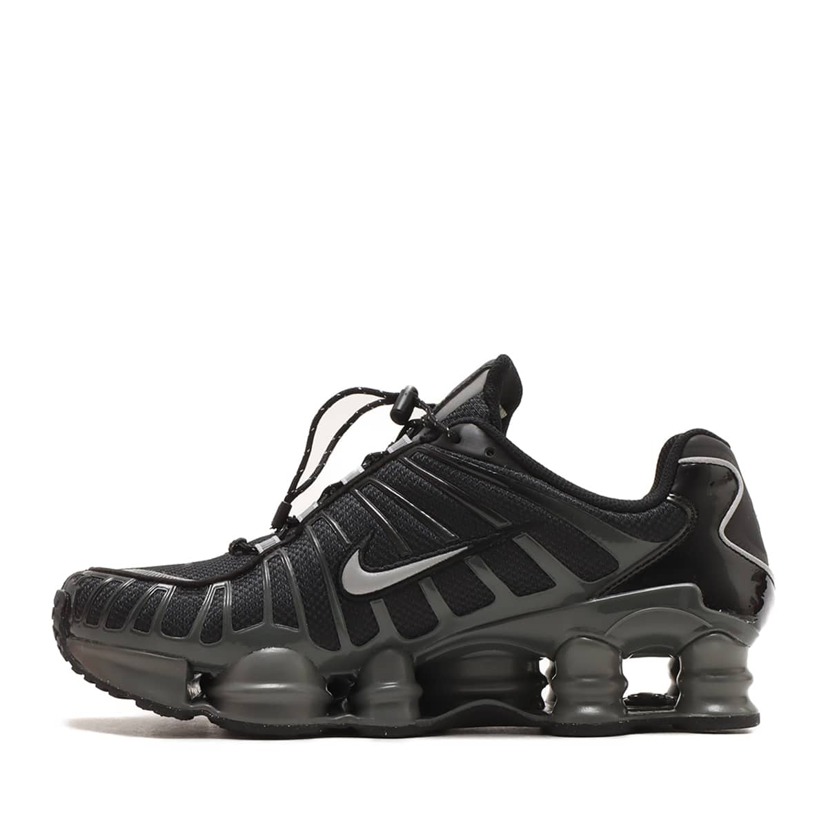 NIKE WMNS SHOX TL BLACK/METALLIC SILVER-IRON GREY（ナイキ