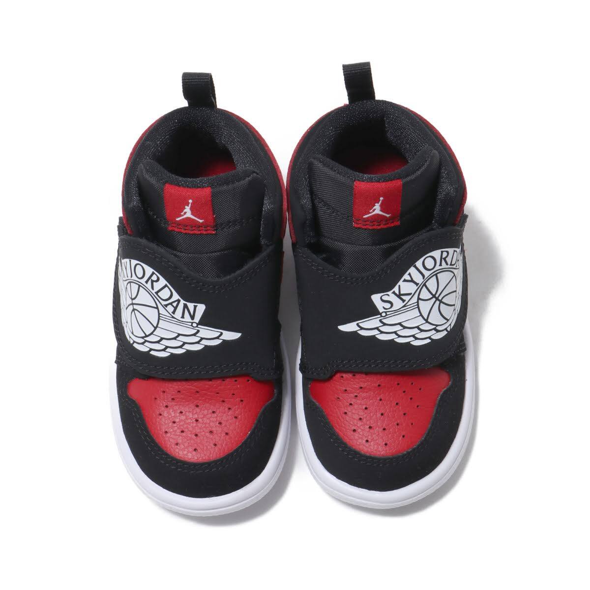 JORDAN BRAND SKY JORDAN 1(TD) BLACK/WHITE-GYM RED 21HO-S